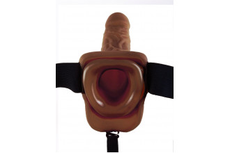 Полый мужской фаллопротез Hollow Strap-On with Balls - 24 см.