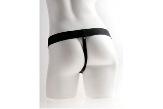 Телесный перезаряжаемый вибрострапон 7 Hollow Rechargeable Strap-on with Balls - 20,3 см.