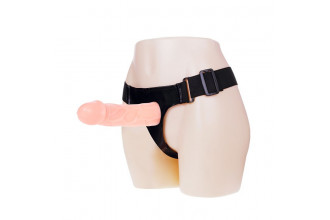 Телесный фаллоимитатор на трусиках Jessica Strap-On - 15,5 см.