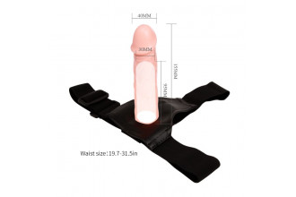 Телесный фаллоимитатор на трусиках Jessica Strap-On - 15,5 см.