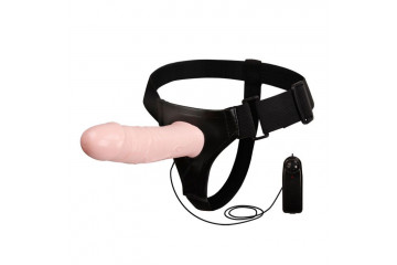 Полый страпон на трусиках с вибрацией и выносным пультом управления Mens Pants - 16,5 см.