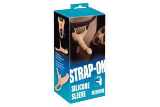 Силиконовый полый страпон на ремнях Silicone Strap-on - 16 см.