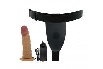 Полый вибрострапон на регулируемых трусиках Draven - 17,5 см.