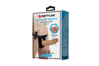 Полый вибрострапон на регулируемых трусиках Draven - 17,5 см.