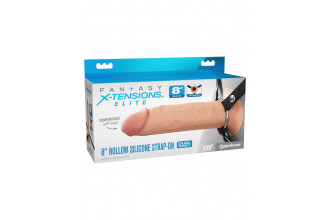 Полый страпон на ремнях 8’’ Hollow Silicone Strap-on