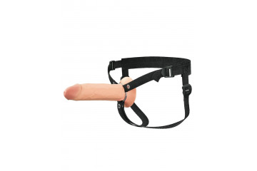 Полый страпон на ремнях 8’’ Hollow Silicone Strap-on