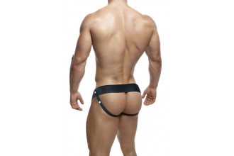 Черный мужской страпон DR. SKIN 6INCH HOLLOW STRAP ON - 16 см.