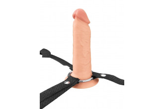 Полый страпон на ремнях 6’’ Hollow Silicone Strap-on