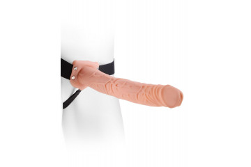 Фаллопротез телесного цвета Hollow Strap-On - 29 см.