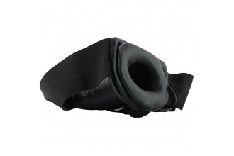 Полый страпон с двумя отростками и вибрацией Unisex Vibrating Hollow Strap-On Double Penetrating Dildo - 17,8 см.