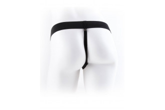 Полый страпон с креплением Vibrating Hollow Strap-On with Balls - 18,9 см.