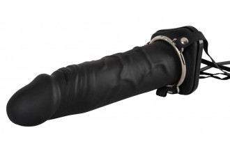 Полый страпон с эффектом увеличения Inflatable Strap-On - 18,5 см.