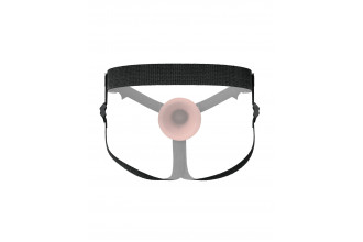 Телесный пустотелый фаллопротез 5’’ Hollow Silicone Strap-On - 14 см.