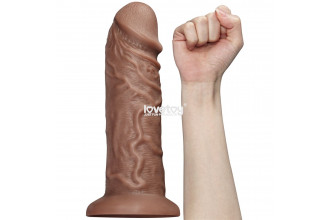 Коричневый фаллоимитатор Cubby dildo - 26,6 см.