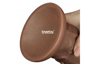 Коричневый фаллоимитатор Cubby dildo - 26,6 см.