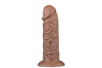 Коричневый фаллоимитатор Cubby dildo - 26,6 см.