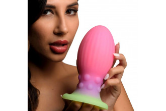 Розовая пробка-яйцо XL Xeno Egg - 17,6 см.