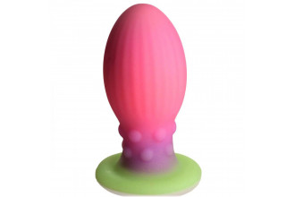 Розовая пробка-яйцо XL Xeno Egg - 17,6 см.