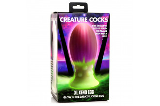 Розовая пробка-яйцо XL Xeno Egg - 17,6 см.