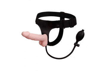 Реалистичный поясной страпон с функцией расширения - 16,5 см.