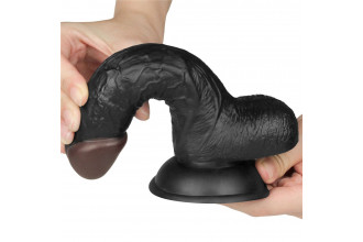 Женский темнокожий страпон Easy Strapon Set 7 Inch - 18 см.