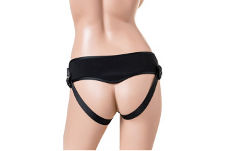 Страпон с 2 насадками и вибрацией UniStrap - 20 и 18 см.