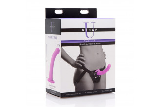 Лиловый поясной страпон Navigator Silicone G-Spot Dildo with Harness - 17,8 см.