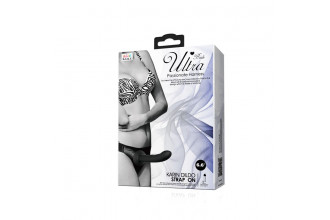 Страпон на эластичных ремнях Ultra Harness Karin Dildo - 16,8 см.