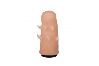 Черный пояс-трусики с двумя телесными насадками Soft-Dolli - 15,7 и 10 см.