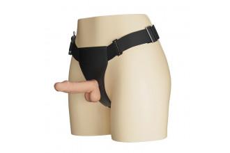 Женский страпон на регулируемых ремешках с вибрацией - 19,4 см. Женский страпон на регулируемых ремешках с вибрацией - 19,4 см.