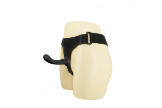 Страпон с изогнутой головкой Ultra Harness Curvy Dildo - 15,8 см.