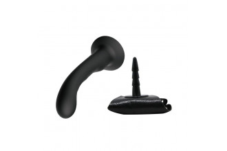 Страпон с изогнутой головкой Ultra Harness Curvy Dildo - 15,8 см.
