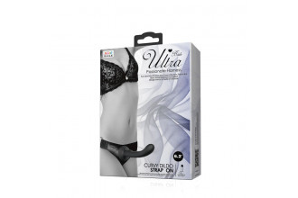 Страпон с изогнутой головкой Ultra Harness Curvy Dildo - 15,8 см.