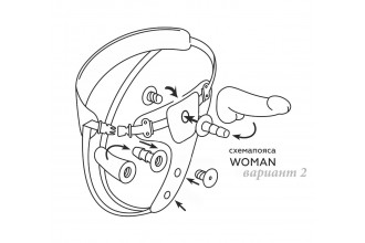 Вибрострапон Woman Midi с вагинальной пробкой - 22 см.