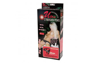 Реалистичный страпон на ремешках - 15,5 см.