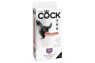 Страпон на виниловых трусиках Strap-on Harness Cock - 17,8 см.