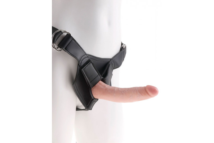 Страпон на виниловых трусиках Strap-on Harness Cock - 17,8 см.