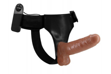 Страпон на трусиках с вибрацией Ultra Passionate Harness - 16 см.