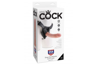 Телесный страпон на трусиках Strap-on Harness Cock - 20,3 см.