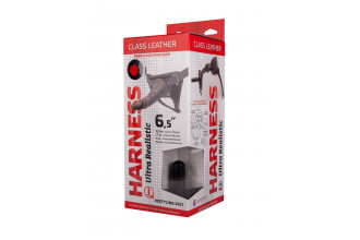 Насадка-фаллоимитатор на кожаных трусиках Harness Ultra Realistic 6,5 - 18,5 см.