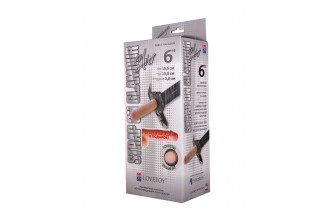 Пояс-трусики с насадкой Glamour Silver - 15,5 см.