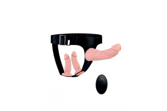 Женский страпон с 3 насадками и вибрацией