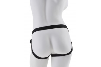 Чёрный с золотом женский страпон Designer Strap-On