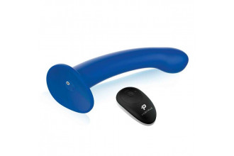 Синяя насадка Remote Control P-Spot G-Spot с черными трусиками - 20 см.
