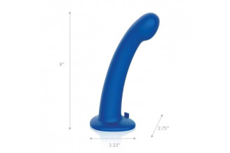 Синяя насадка Remote Control P-Spot G-Spot с черными трусиками - 20 см.