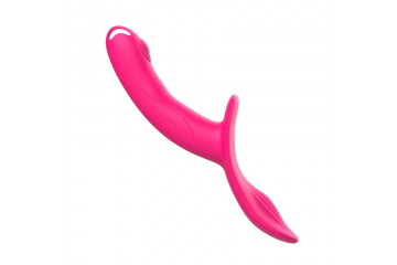 Розовый поясной вибратор с пультом ДУ