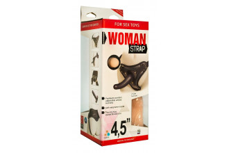 Женский страпон с вагинальной пробкой Woman Strap - 12 см.
