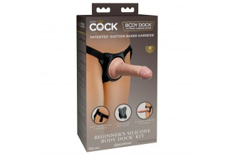 Страпон с телесной насадкой на присоске Beginner s Silicone Body Dock Kit - 14 см.