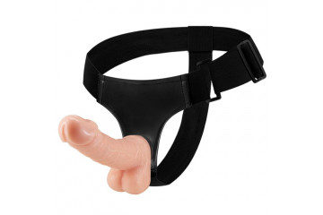 Фаллоимитатор-реалистик на трусиках - 18,5 см.