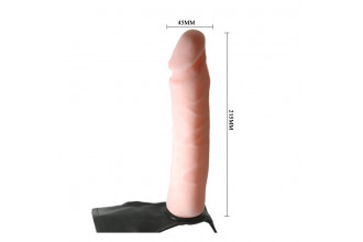 Гибкий фаллоимитатор-реалистик на трусиках Ultra Passionate Harness - 21,5 см.